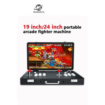 Black Metal Coin Operated Arcade Fighter Game Machine For Mall