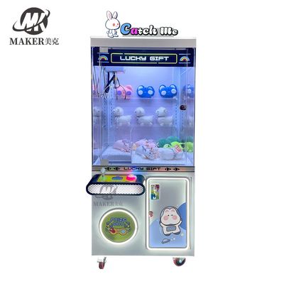 Clip Prize Game Machine Arcade Claw 220W Power Customizable Color Coin Acceptor Included